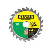 Диск пильный по дереву 185*30/20*24T Stayer Fast, быстрый рез