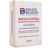 Б-201И Штукатурка цементно-известковая 15кг BAUEN BESSER